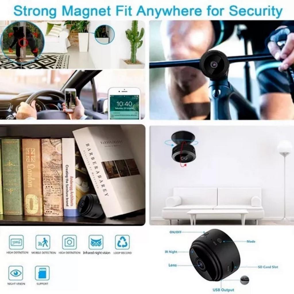 Cámara Mini Espia Wifi de seguridad A9 - Bau Azul